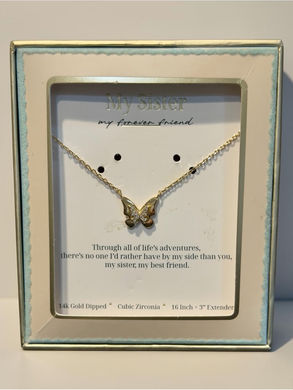 a new day 14k Gold Dipped Butterfly Necklace